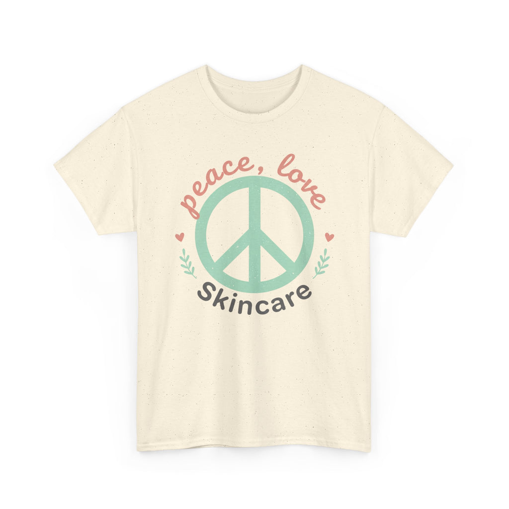 Peace Love Skincare T-Shirt — Cute Eco Vibes Graphic Tee