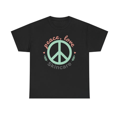 Peace Love Skincare T-Shirt — Cute Eco Vibes Graphic Tee