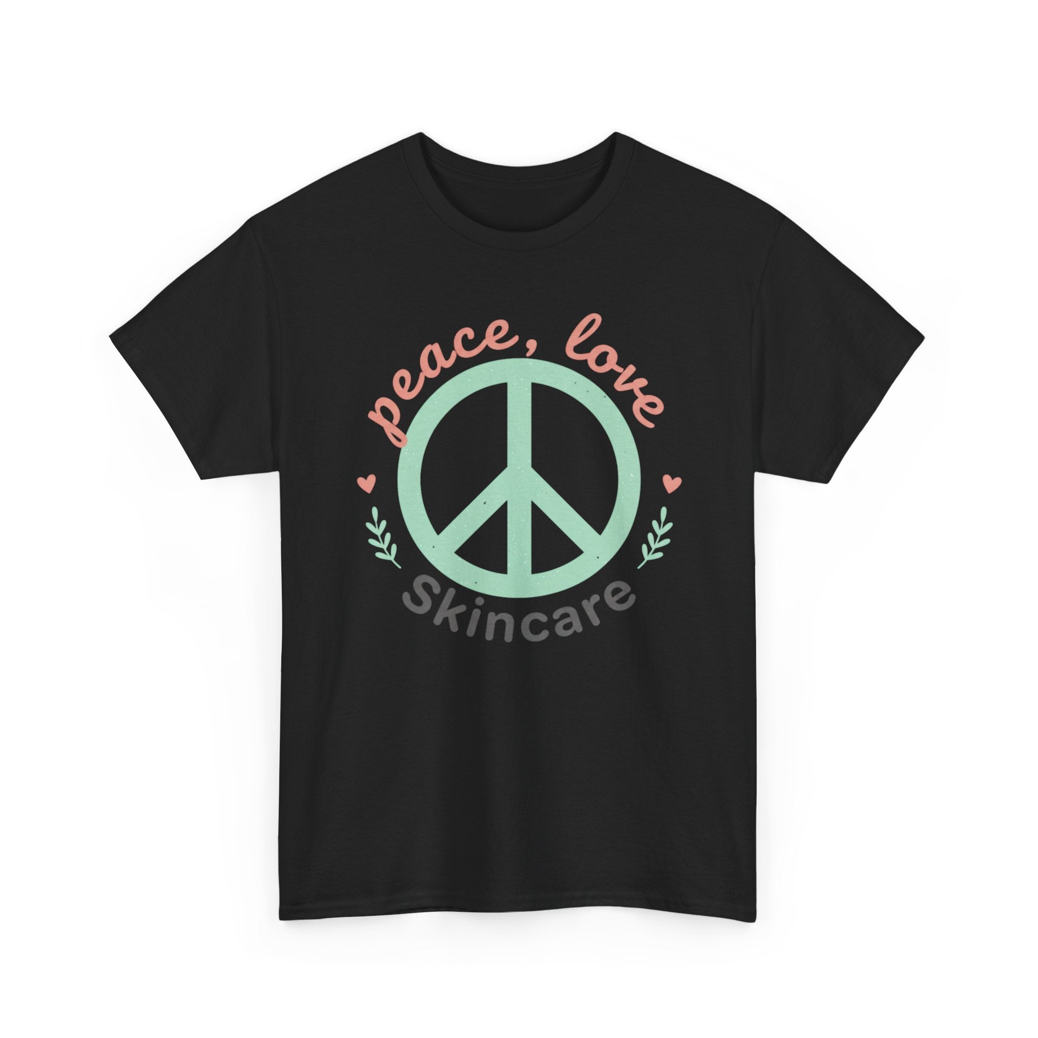 Peace Love Skincare T-Shirt — Cute Eco Vibes Graphic Tee