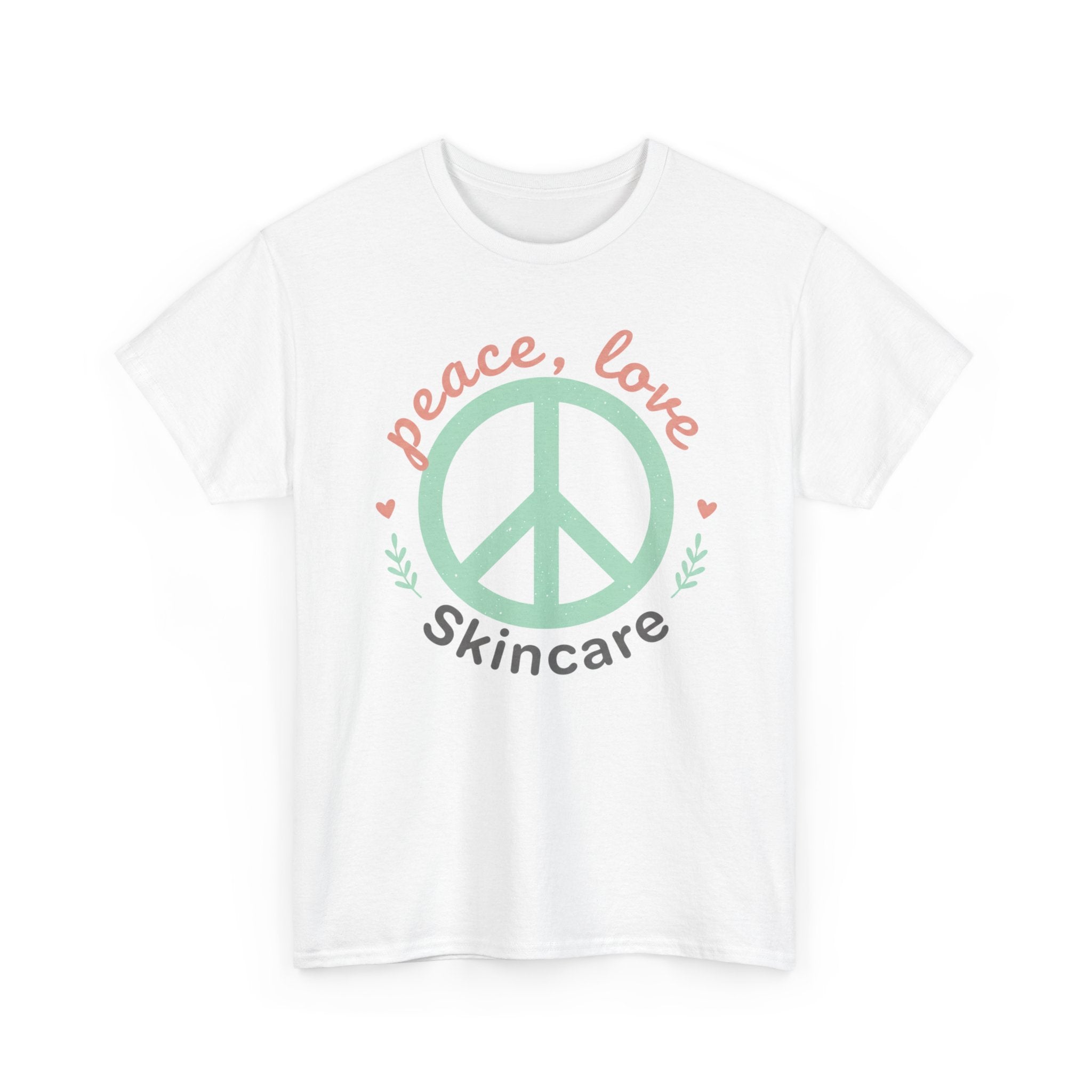 Peace Love Skincare T-Shirt — Cute Eco Vibes Graphic Tee