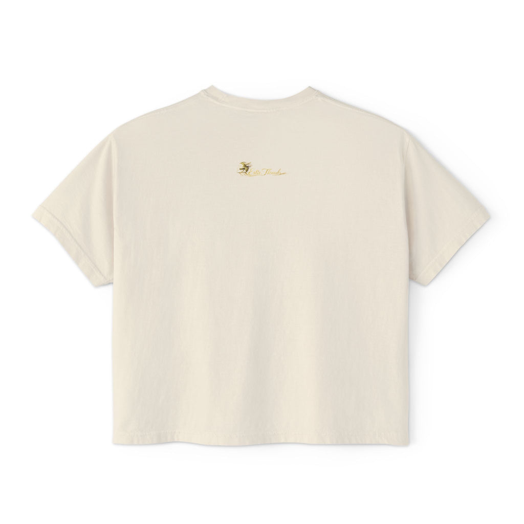 Professional Glow Maker Boxy Tee — Retro Pink & Orange Graphic Women's Shirt