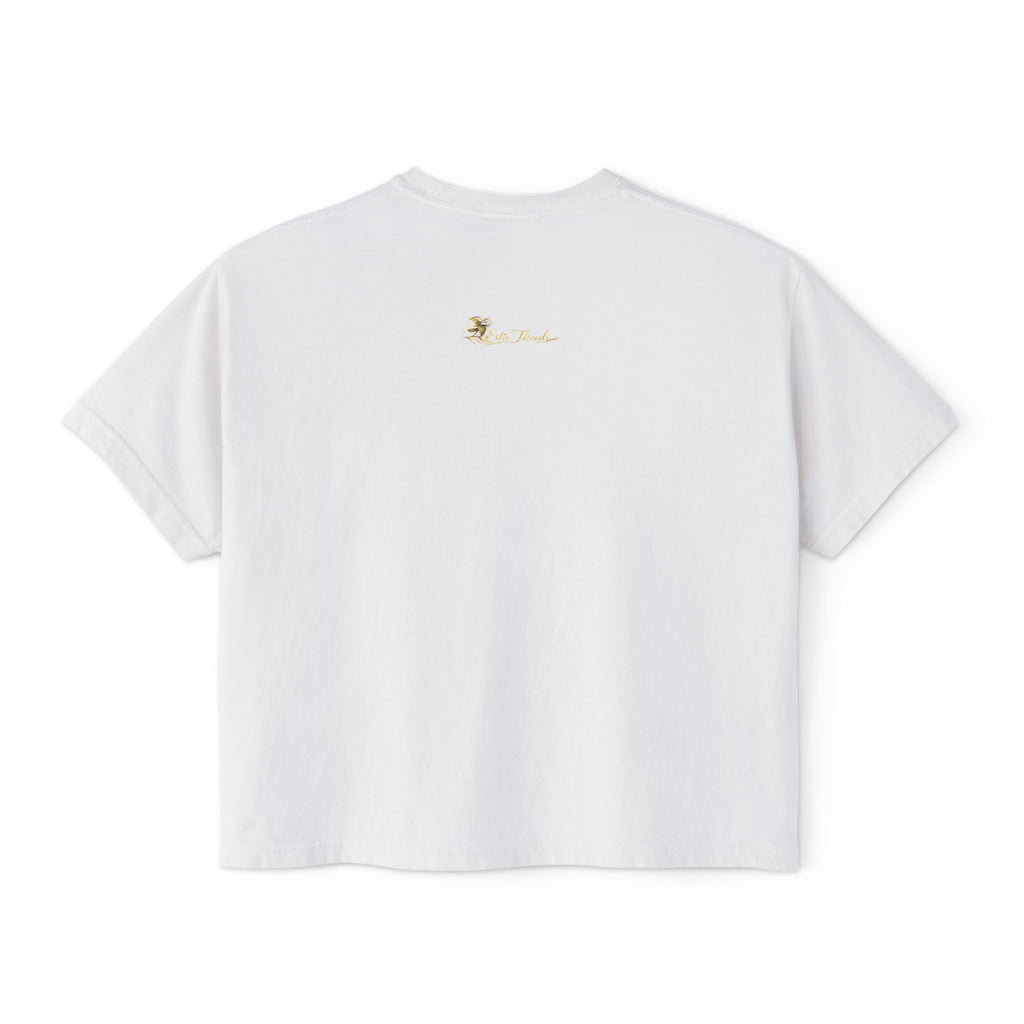 Professional Glow Maker Boxy Tee — Retro Pink & Orange Graphic Women's Shirt