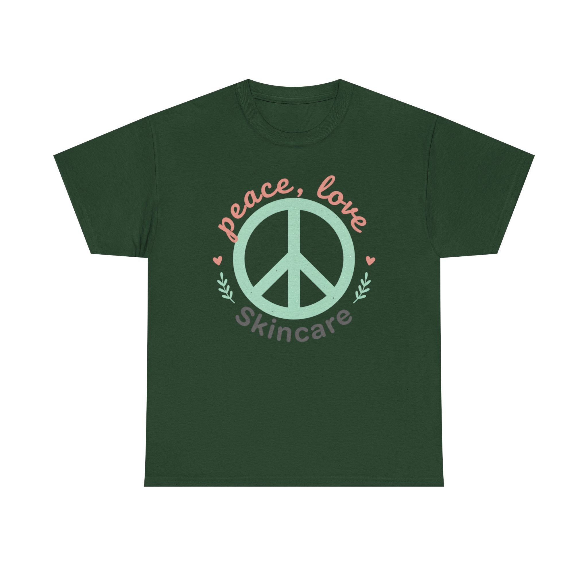 Peace Love Skincare T-Shirt — Cute Eco Vibes Graphic Tee