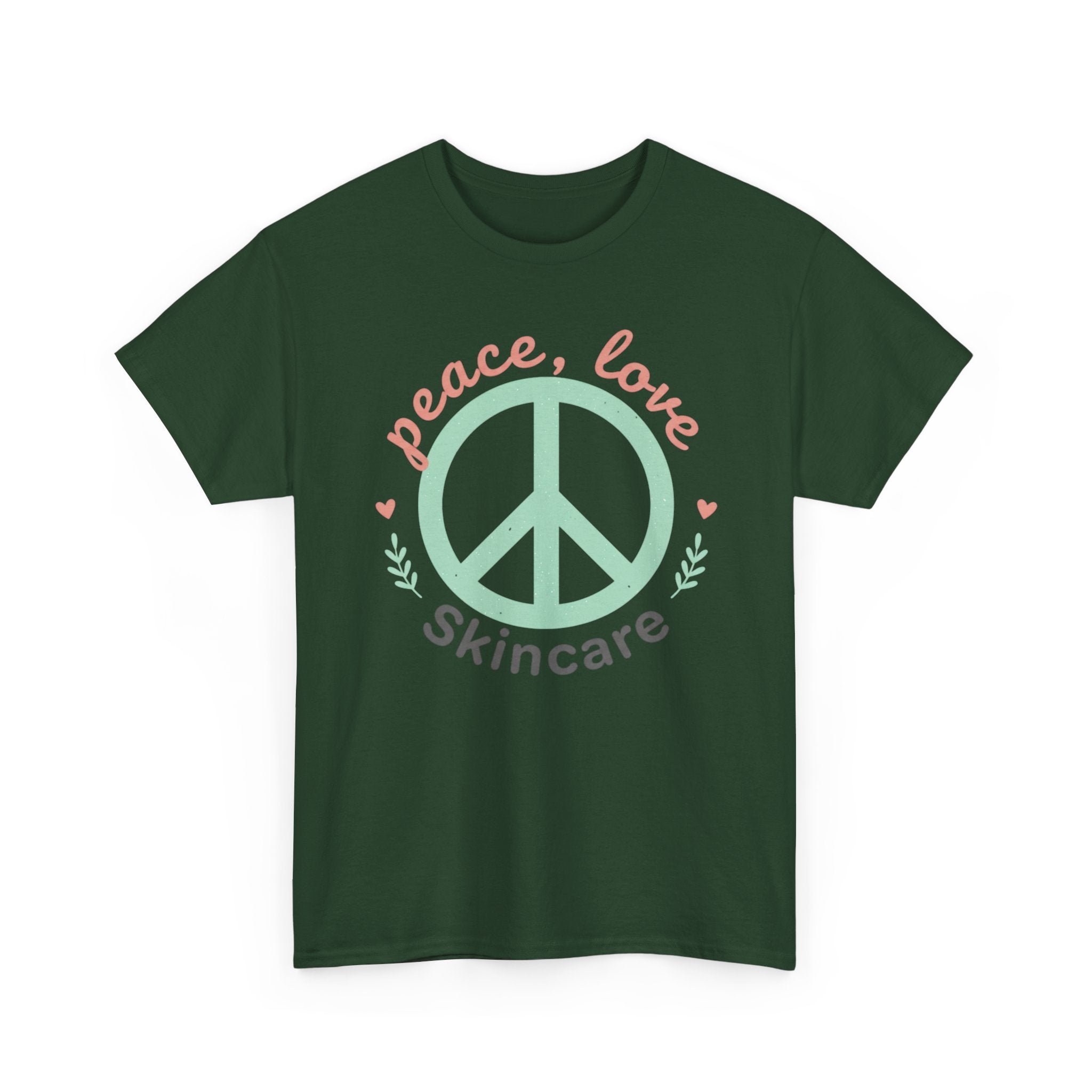 Peace Love Skincare T-Shirt — Cute Eco Vibes Graphic Tee