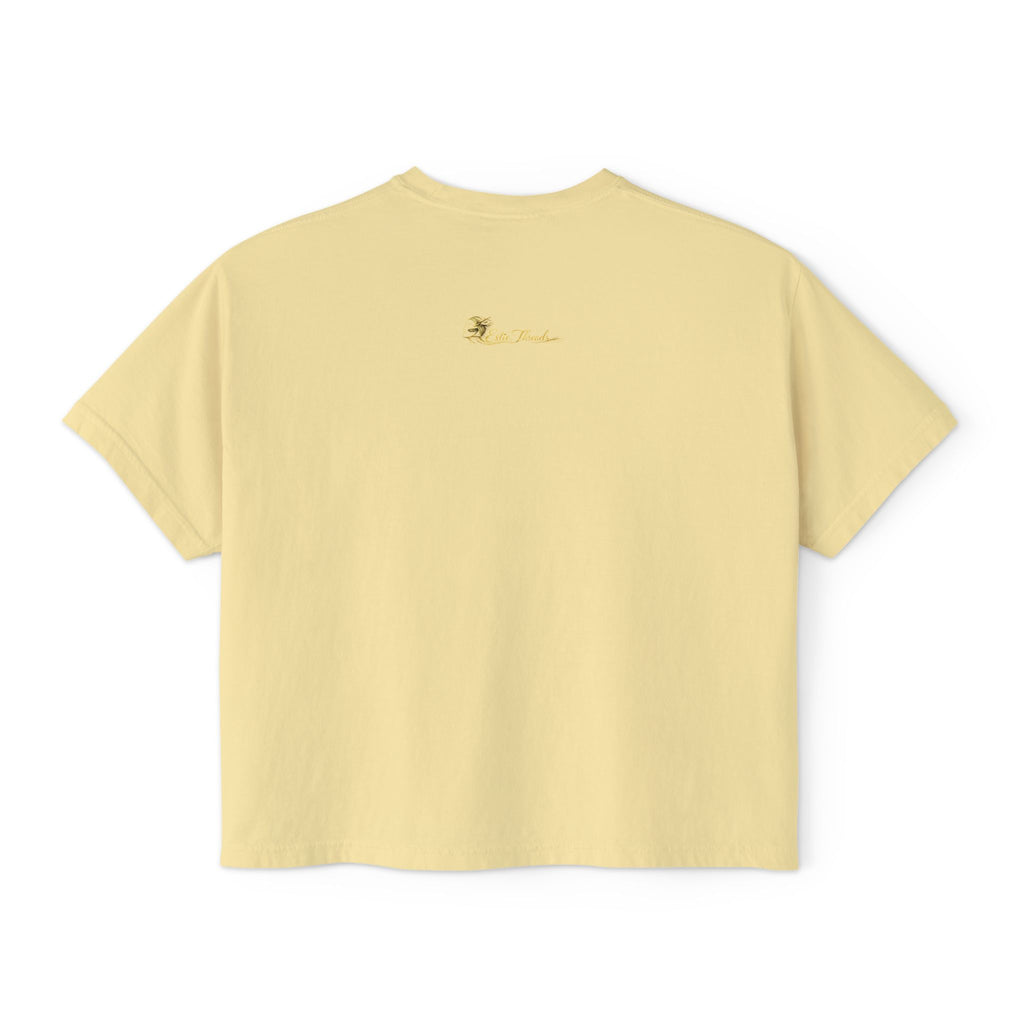 Professional Glow Maker Boxy Tee — Retro Pink & Orange Graphic Women's Shirt