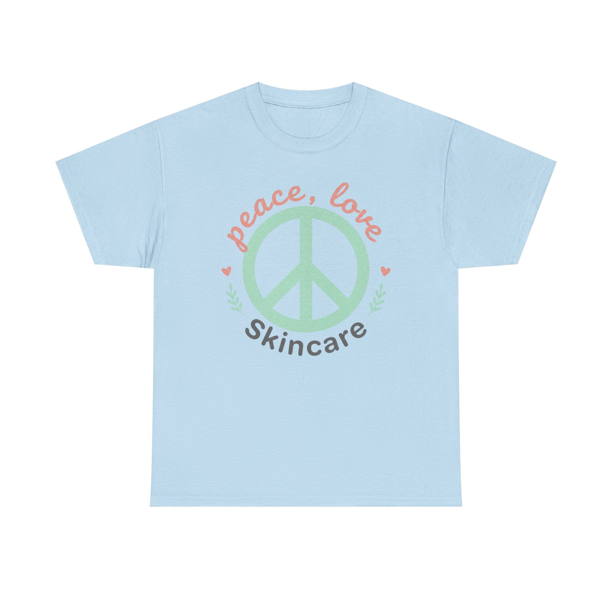 Peace Love Skincare T-Shirt — Cute Eco Vibes Graphic Tee