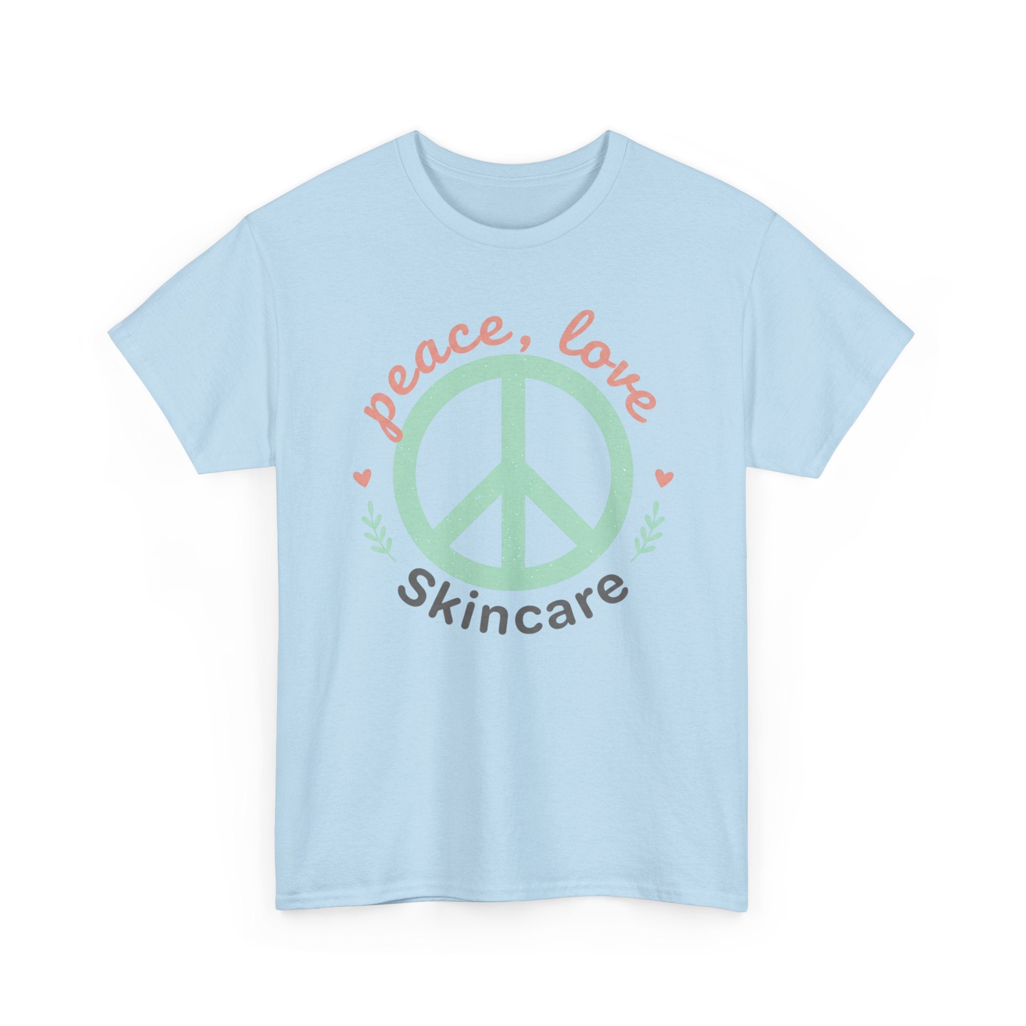 Peace Love Skincare T-Shirt — Cute Eco Vibes Graphic Tee