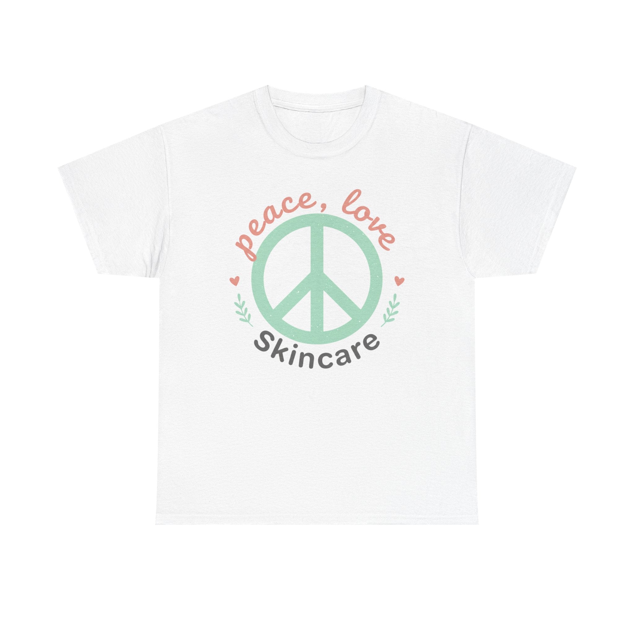 Peace Love Skincare T-Shirt — Cute Eco Vibes Graphic Tee