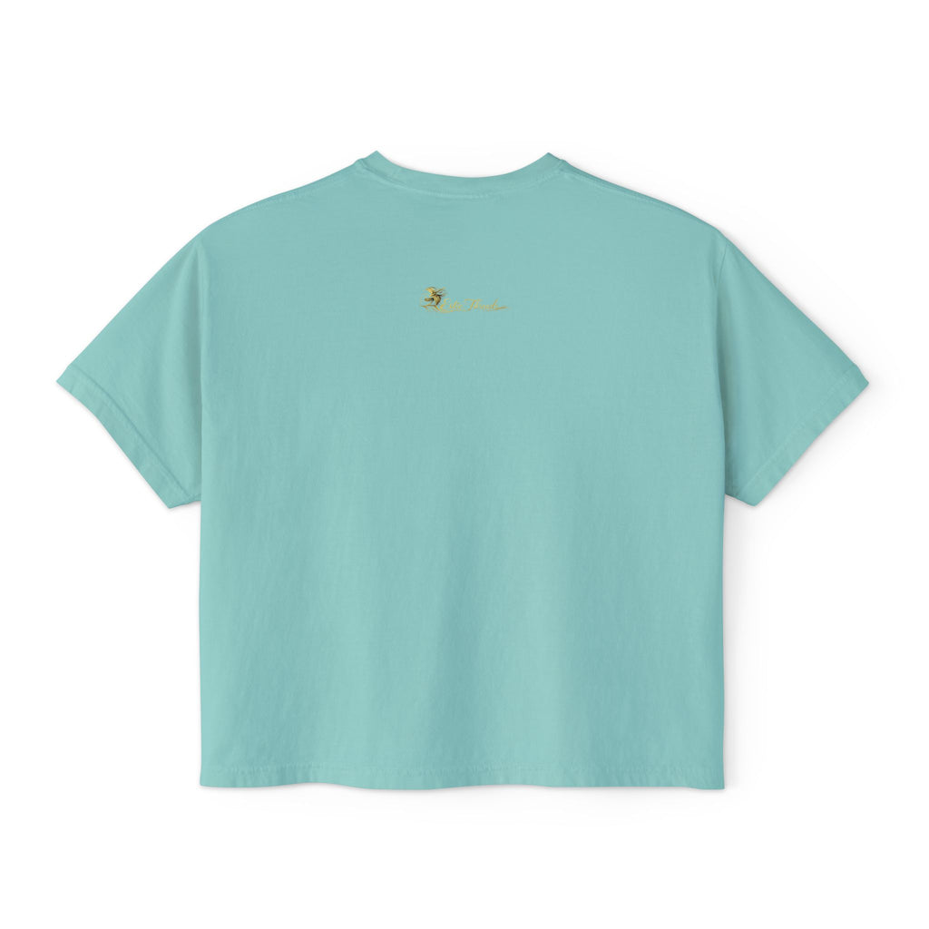 Professional Glow Maker Boxy Tee — Retro Pink & Orange Graphic Women's Shirt
