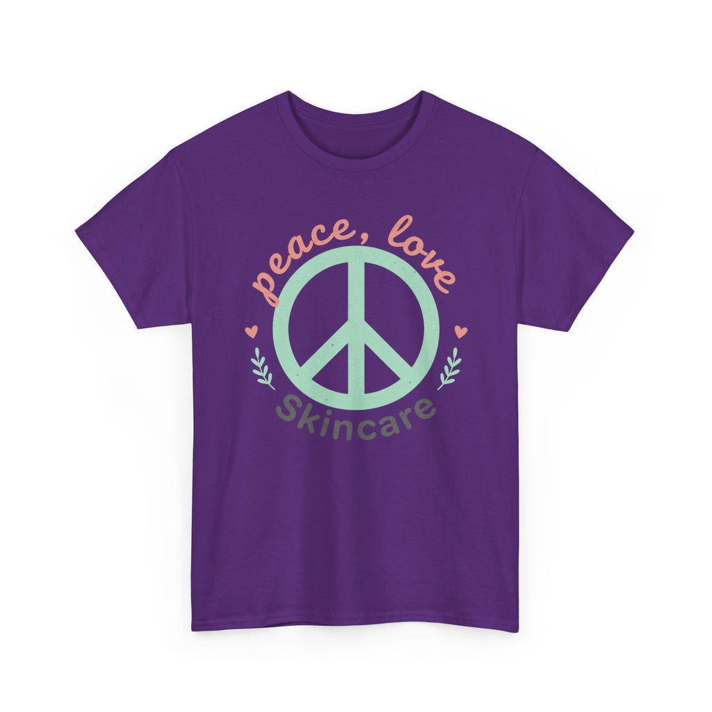 Peace Love Skincare T-Shirt — Cute Eco Vibes Graphic Tee