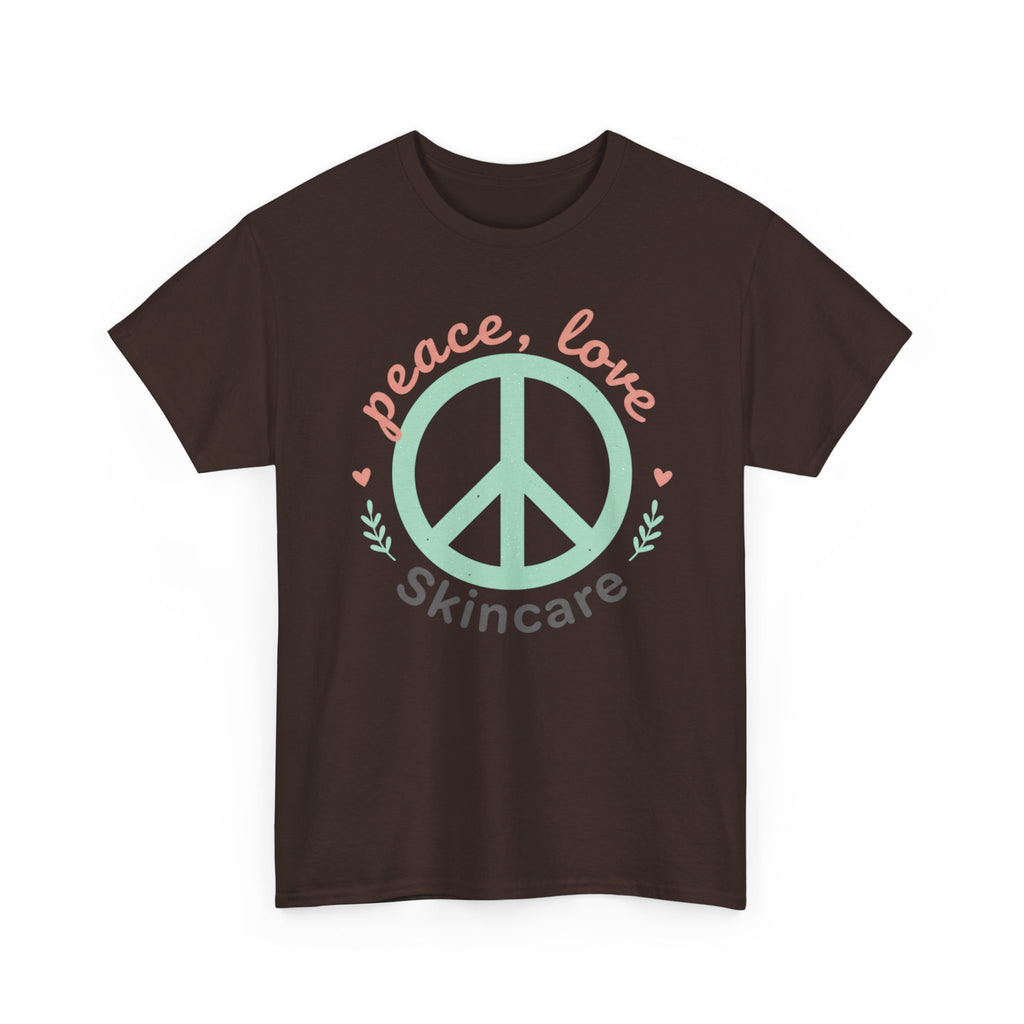 Peace Love Skincare T-Shirt — Cute Eco Vibes Graphic Tee
